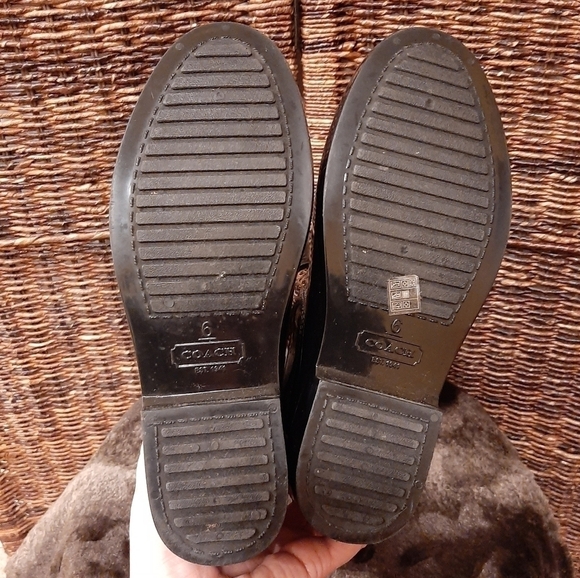 Coach Talia Tall Black Waterproof Rain Boots Leather Women's 6 Rubber Designer - Picture 6 of 7